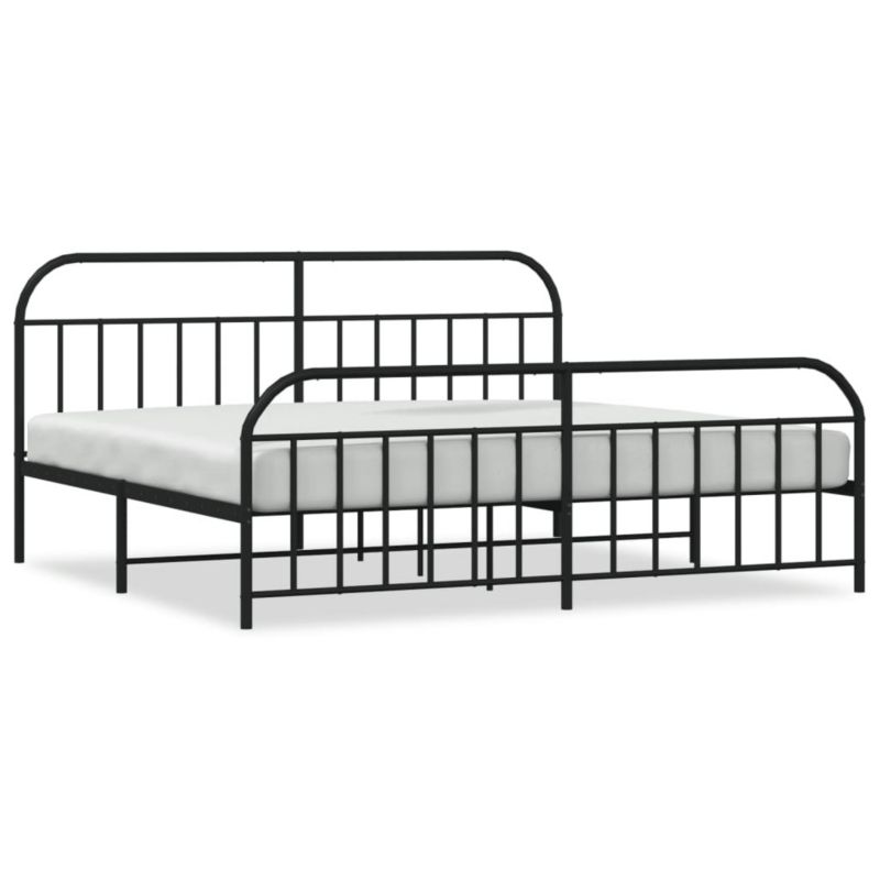 Łóżko metalowe WaszeMeble 200x200 cm czarna WM-353660 1 szt.