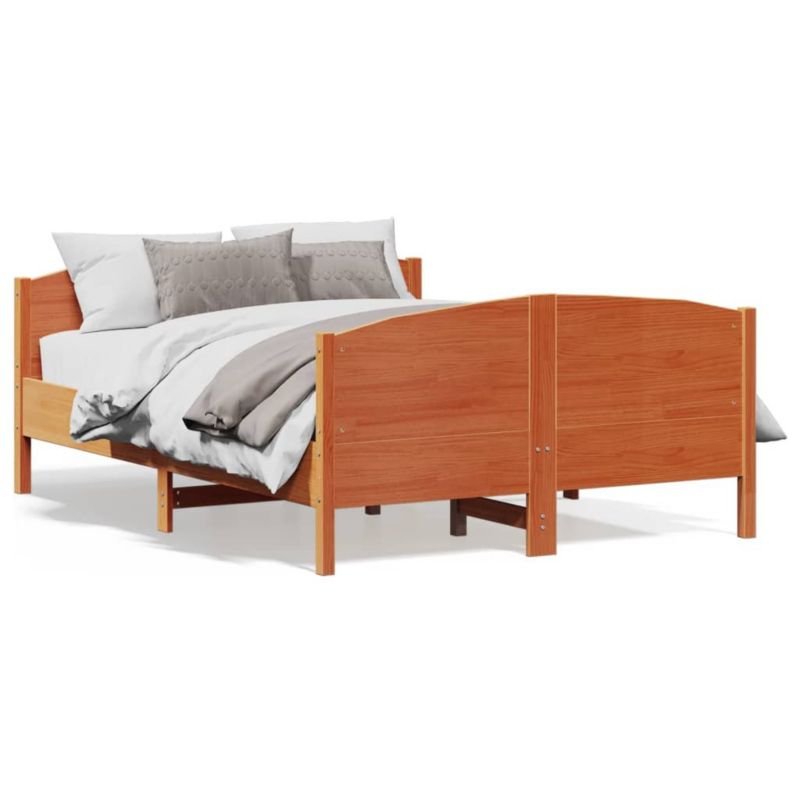 Łóżko drewniane WaszeMeble 150x200 cm brąz WM-3216172 1 szt.
