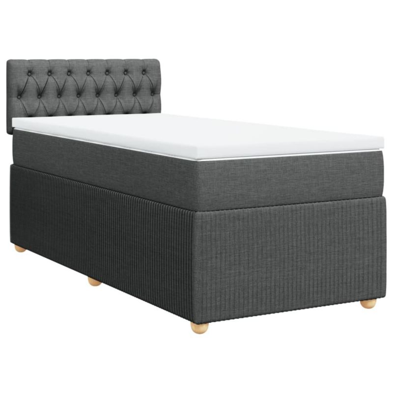 Łóżko kontynentalne WaszeMeble 100x200 cm ciemnoszara WM-3287375 1 szt.