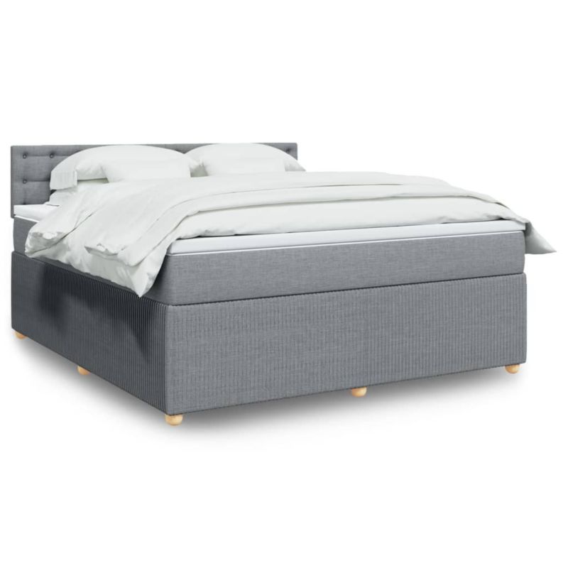 Łóżko kontynentalne WaszeMeble 180x200 cm jasnoszare WM-3287549 1 szt.