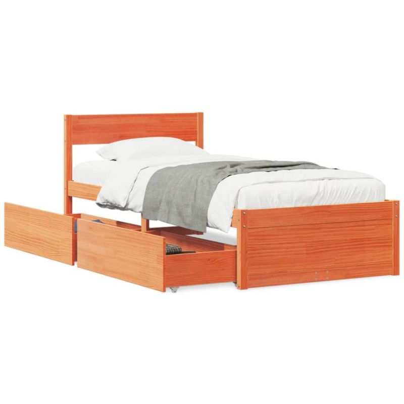 Łóżko drewniane WaszeMeble 75x190 cm brąz WM-846809 1 szt.