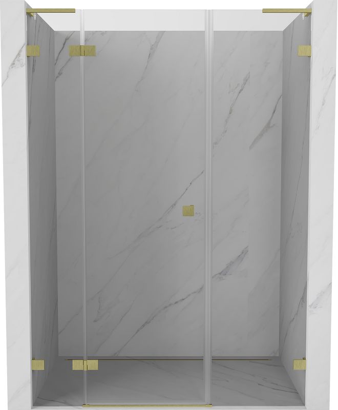 Drzwi prysznicowe Mexen Lunar L złote 160x200 cm 1 szt.