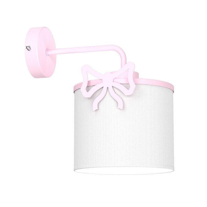 Kinkiet ścienny Luminex Sweet różowo-biały z kokardą 1 x E27 x 15W IP20 wym: 25 x 18 x 25 cm - 1 szt.