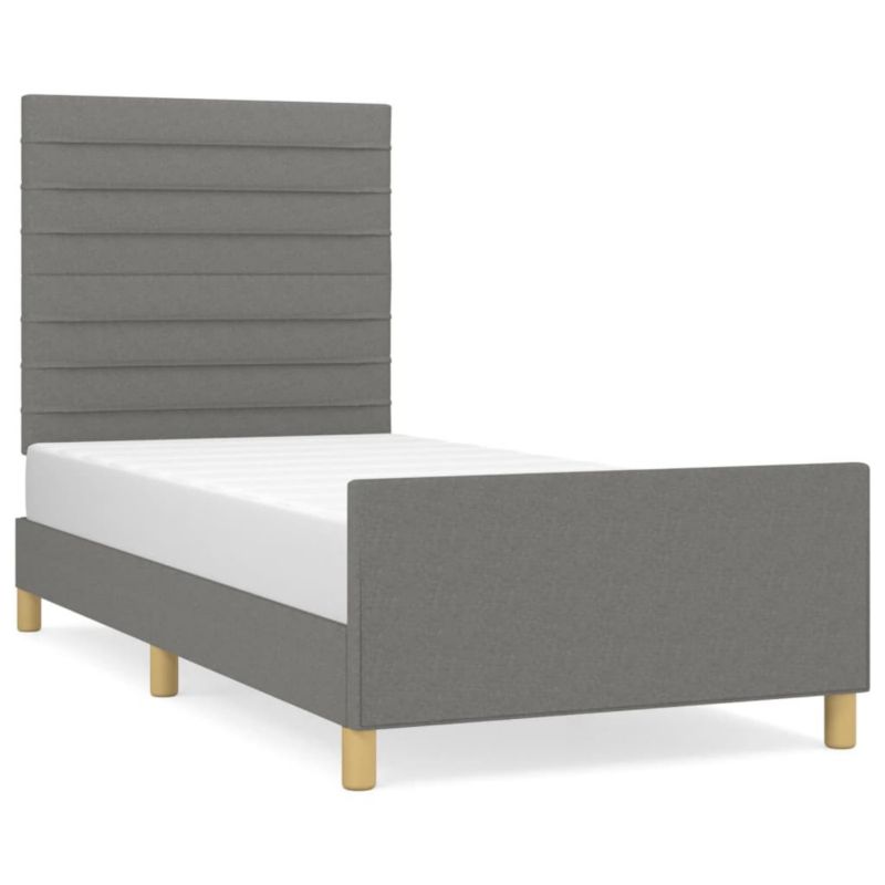 Łóżko tapicerowane WaszeMeble 80x200 cm ciemnoszara WM-3125091 1 szt.
