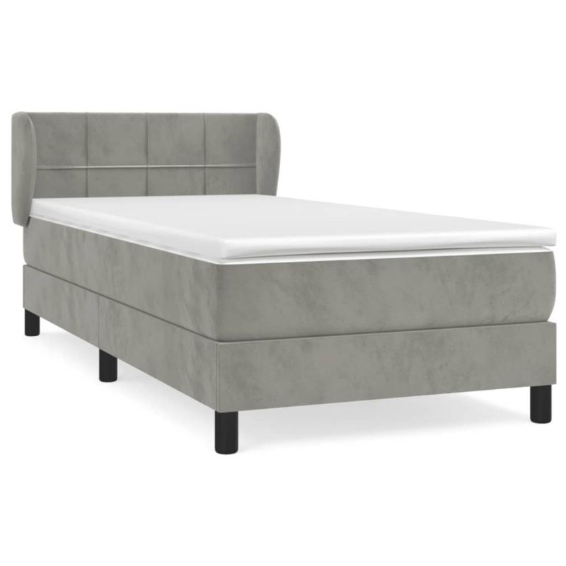 Łóżko kontynentalne WaszeMeble 80x200 cm jasnoszare WM-3127457 1 szt.