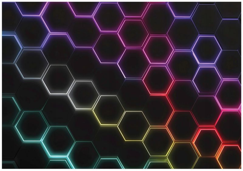 Fototapeta WALLARENA Dla Dzieci Na Flizelinie Dla Chłopca Hexagony 350x250 cm 1 szt.