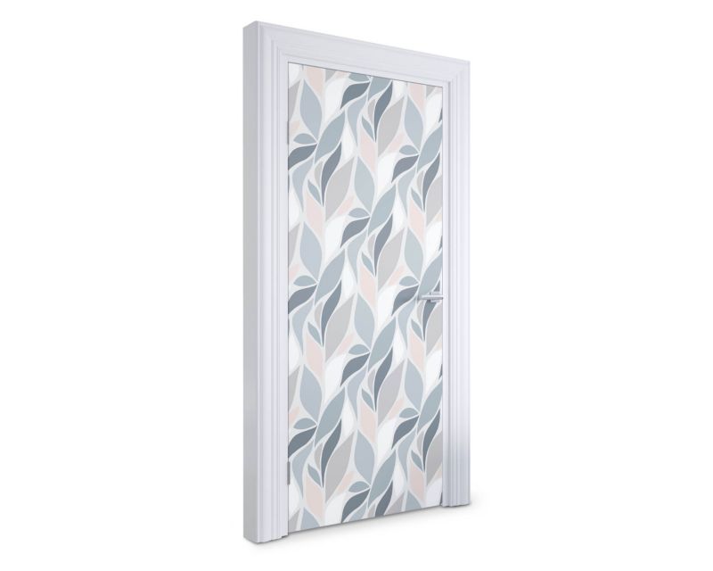 Naklejka na drzwi Wallfluent 95x205 cm Abstrakcyjne liście 1 szt.