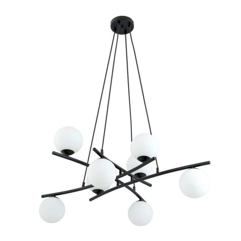 Żyrandol Emibig Essa czarno-biały wym: 100 x 100 x 100 cm 8xE14 x 10W 1 szt.