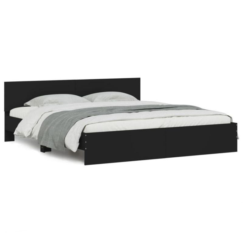 Łóżko drewniane WaszeMeble 200x200 cm czarna WM-3207456 1 szt.