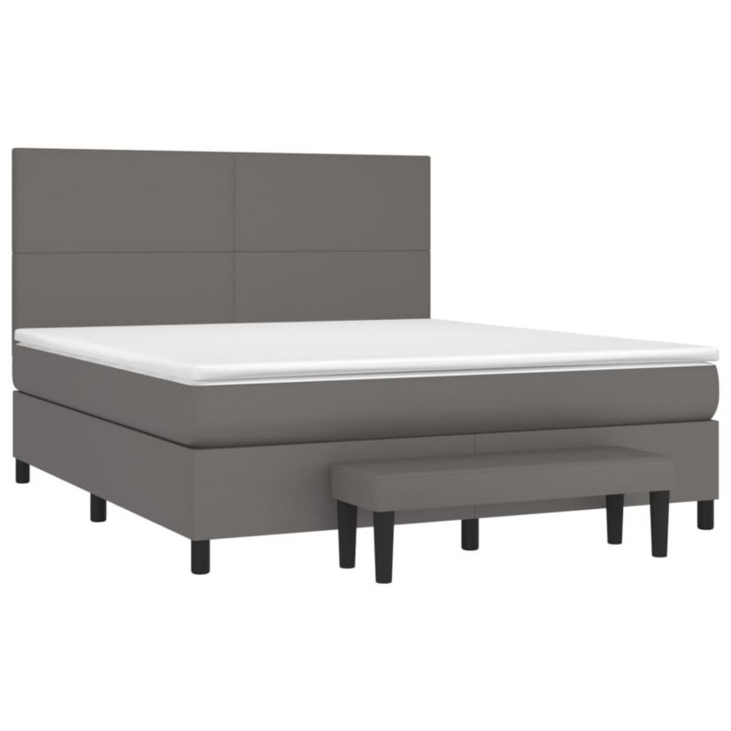 Łóżko kontynentalne WaszeMeble 180x200 cm szare WM-3137561 1 szt.