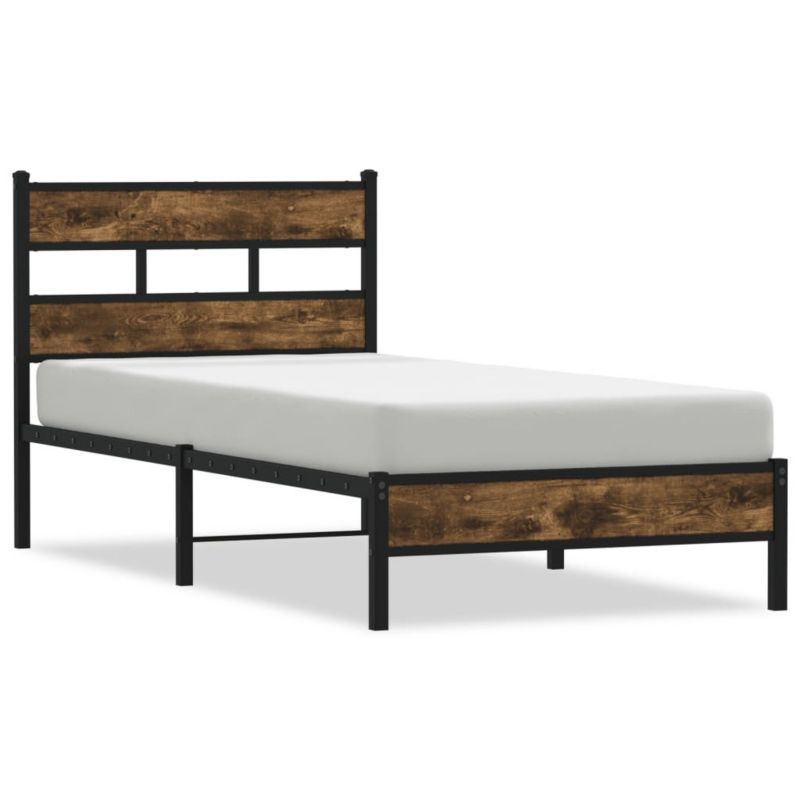 Łóżko metalowe WaszeMeble 90x190 cm brązowe WM-4017192 1 szt.