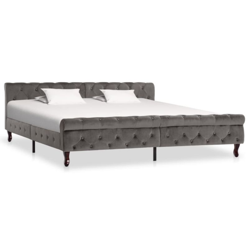 Łóżko tapicerowane WaszeMeble 200x200 cm szara WM-288563 1 szt.