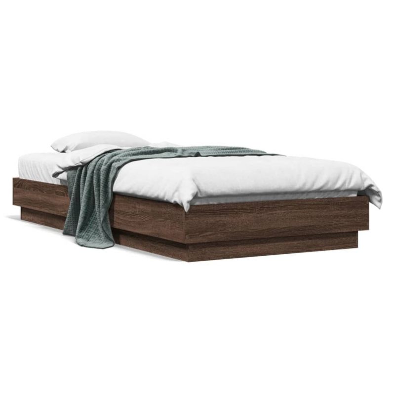 Łóżko drewniane WaszeMeble 75x190 cm brązowy WM-839552 1 szt.