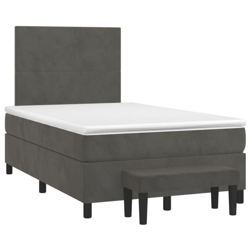 Łóżko kontynentalne WaszeMeble 120x200 cm ciemnoszare WM-3137714 1 szt.