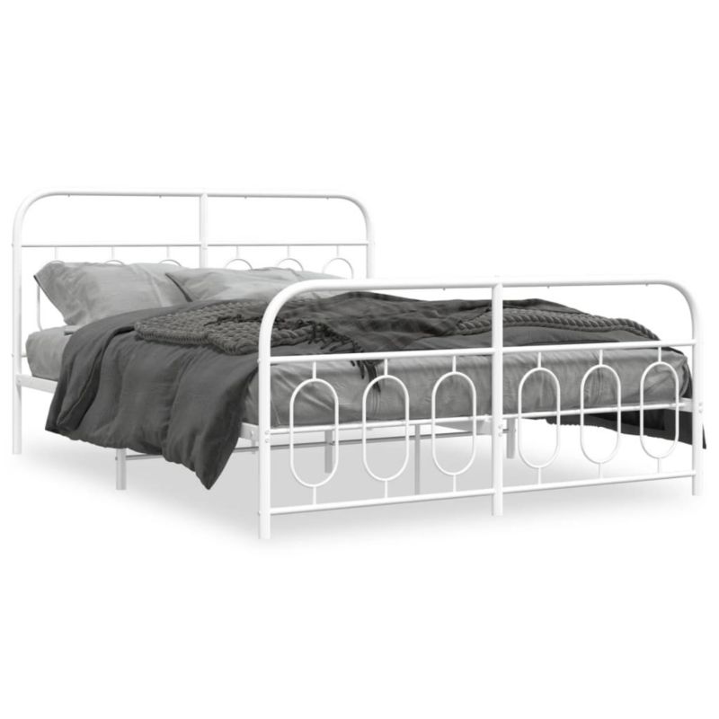 Łóżko metalowe WaszeMeble 135x190 cm biała WM-377183 1 szt.