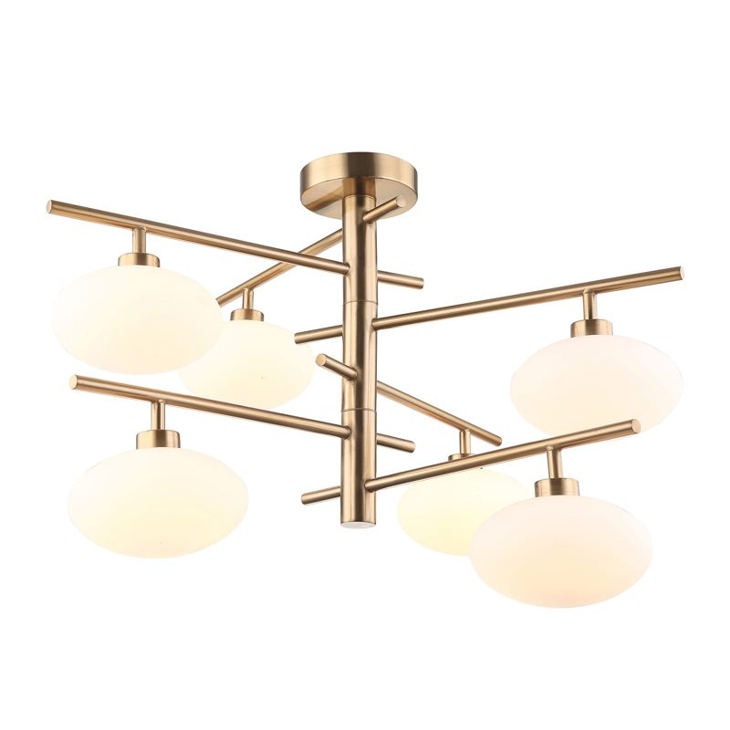 Żyrandol Italux Fiorenzo 7635 mosiężno-biały nowoczesny 6xG9 x 25W 1 szt.