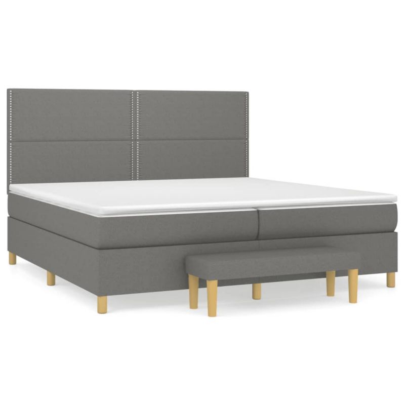 Łóżko kontynentalne WaszeMeble 200x200 cm ciemnoszara WM-3137102 1 szt.