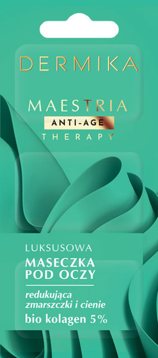 Dermika Maestria Luksusowa maseczka pod oczy redukująca zmarszczki i cienie , bio kolagen 5% 3x1,5ml