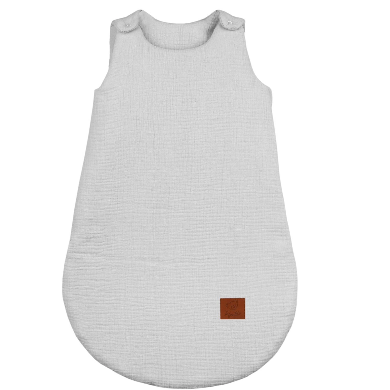 Śpiworek do spania muślinowy BABY SOFT ocieplany Jasny Szary IF