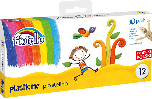 Plastelina Fiorello, 192g, 12 kolorów