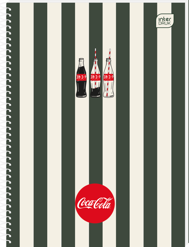 Kołozeszyt Interdruk Coca Cola, A5, w kratkę, 100 kartek, mix wzorów