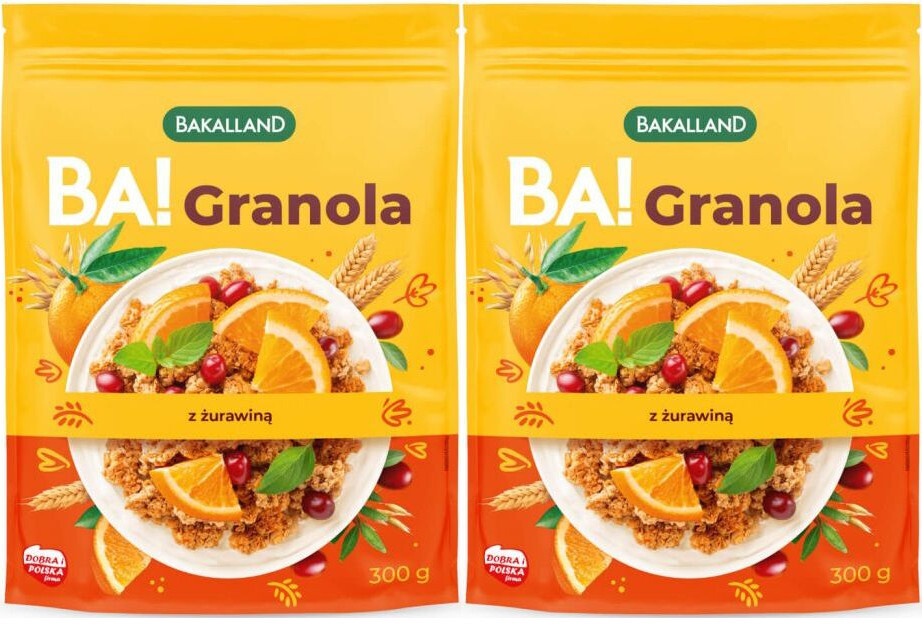 2x Granola Bakalland BA! z żurawiną, 300g
