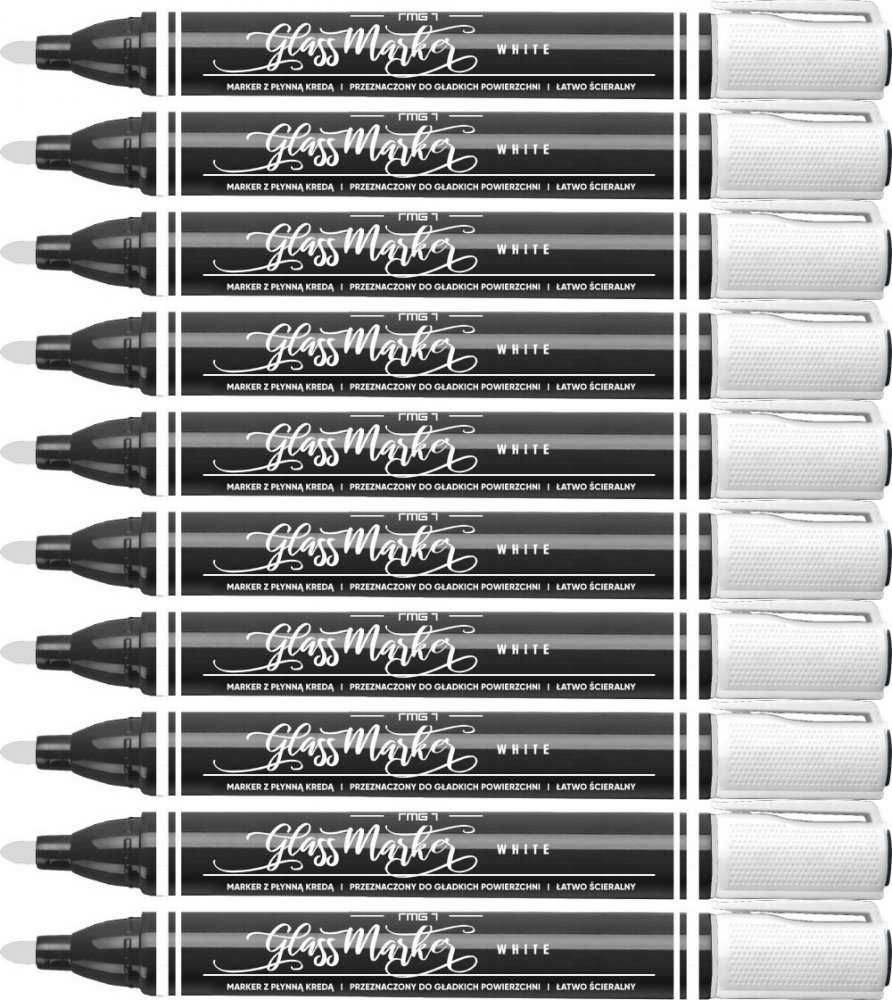 10x Marker kredowy Rystor RMG-1, 4mm, biały