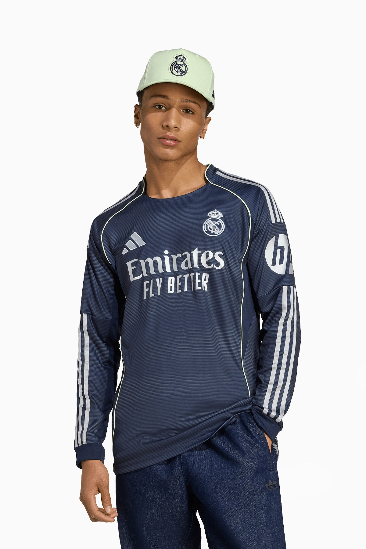 Koszulka z długim rękawem adidas Real Madryt 25/26 Wyjazdowa Replica - Granatowy