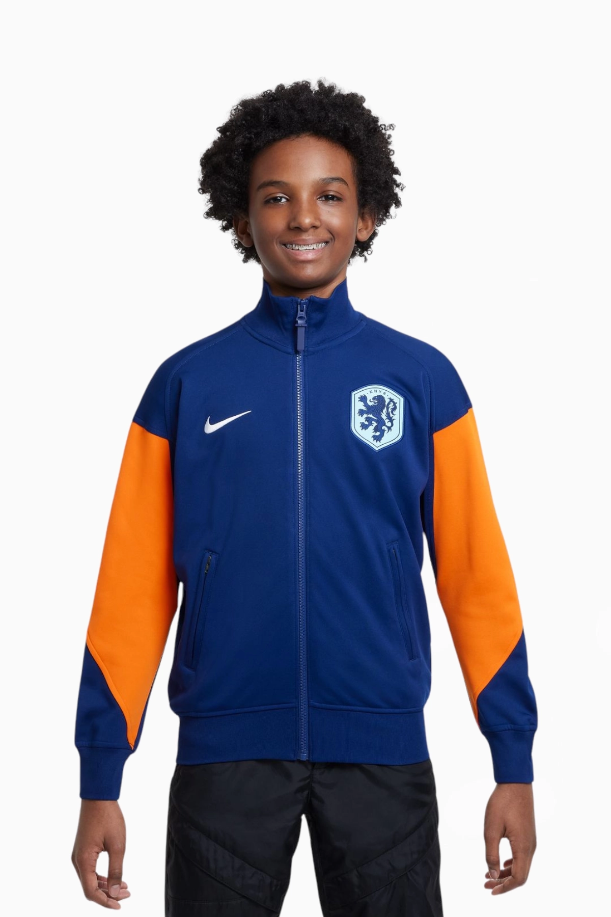 Bluza Reprezentacji Holandii Nike 2024 Anthem Junior - Granatowy
