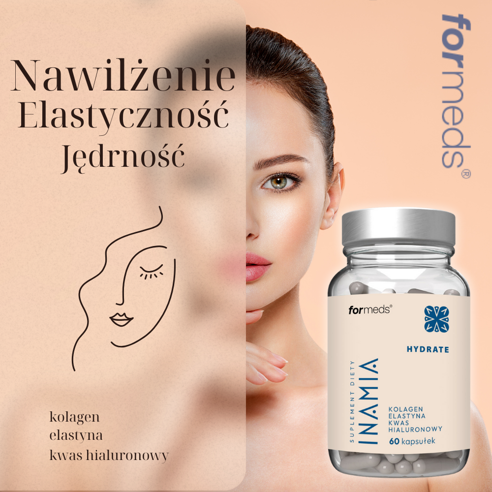 Inamia Hydrate (dawniej: Hyaluronic+Collagen) 60kaps. Formeds