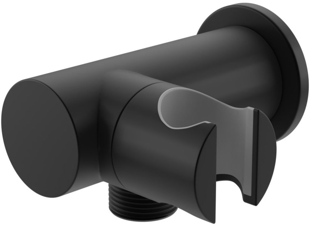Kohlman Experience/ Roxin Black przyłącze kątowe węża z uchwytem czarny mat QW004AEB - Wysyłka w 24h