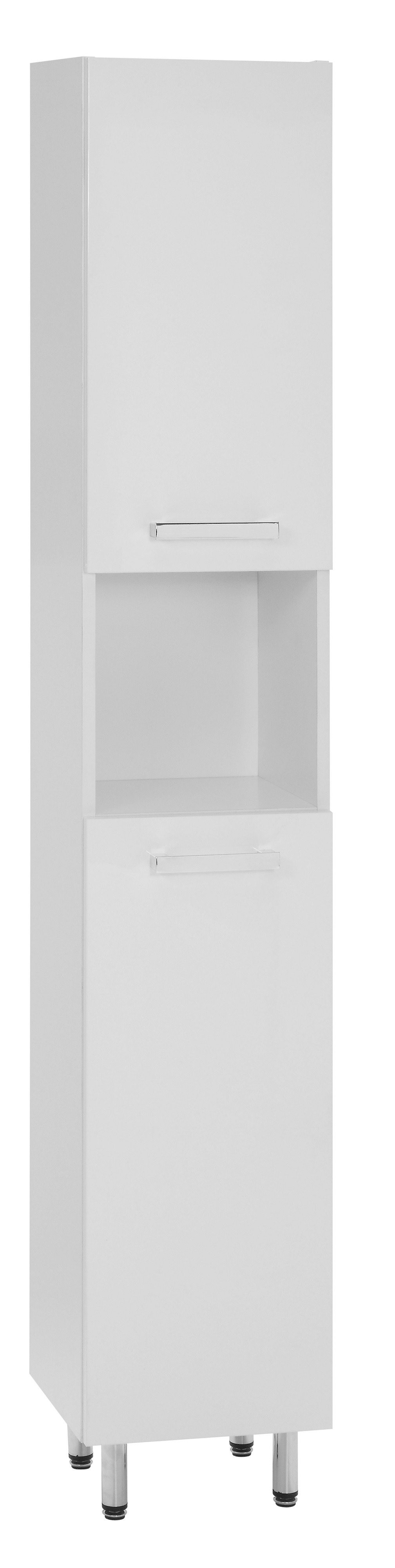 Astor Lupo szafka boczna 180 cm stojąca biały połysk AM-LUC-120-07 - Wysyłka w 24h