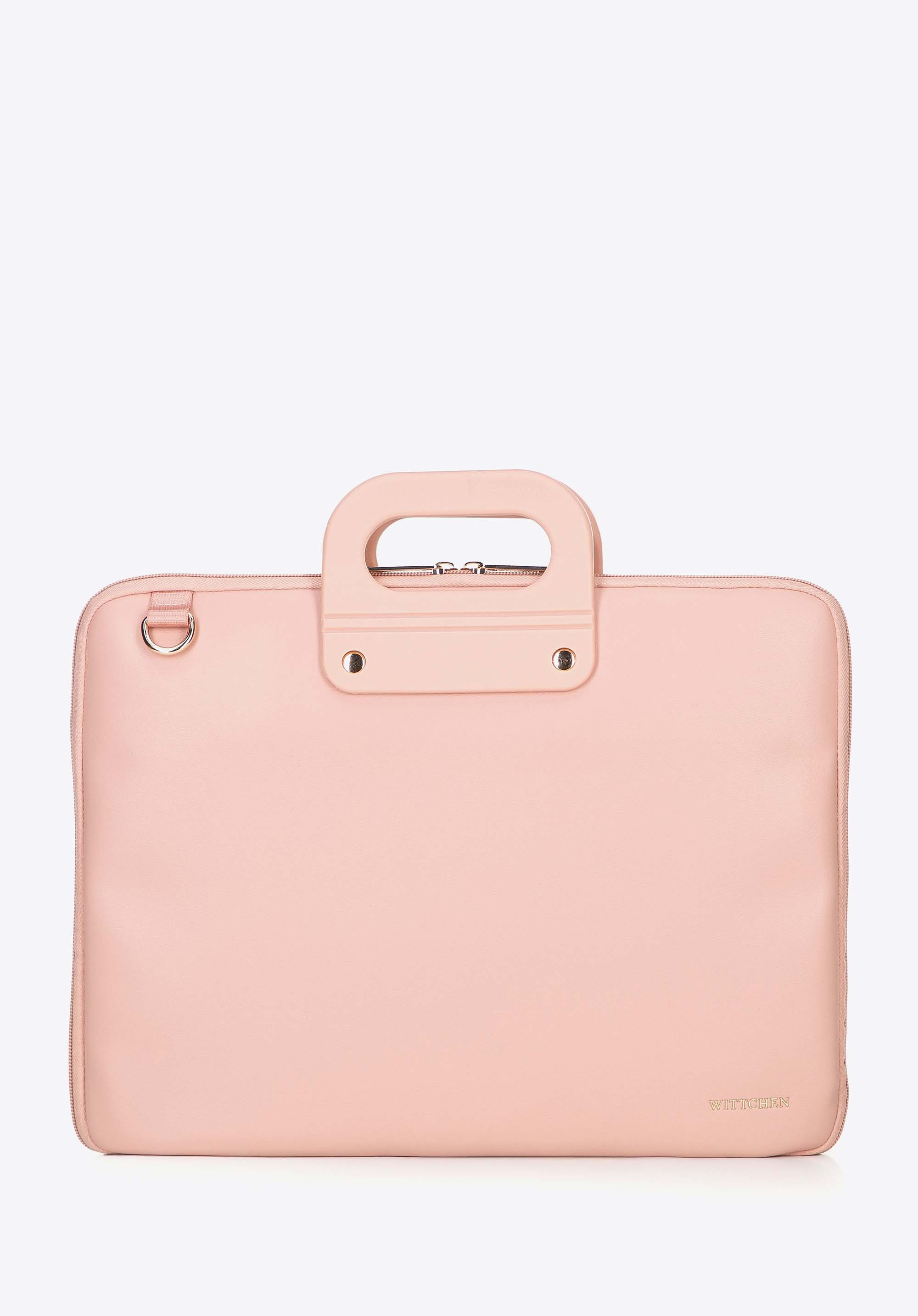 Torba na laptopa 15” z imitacji skóry różowa