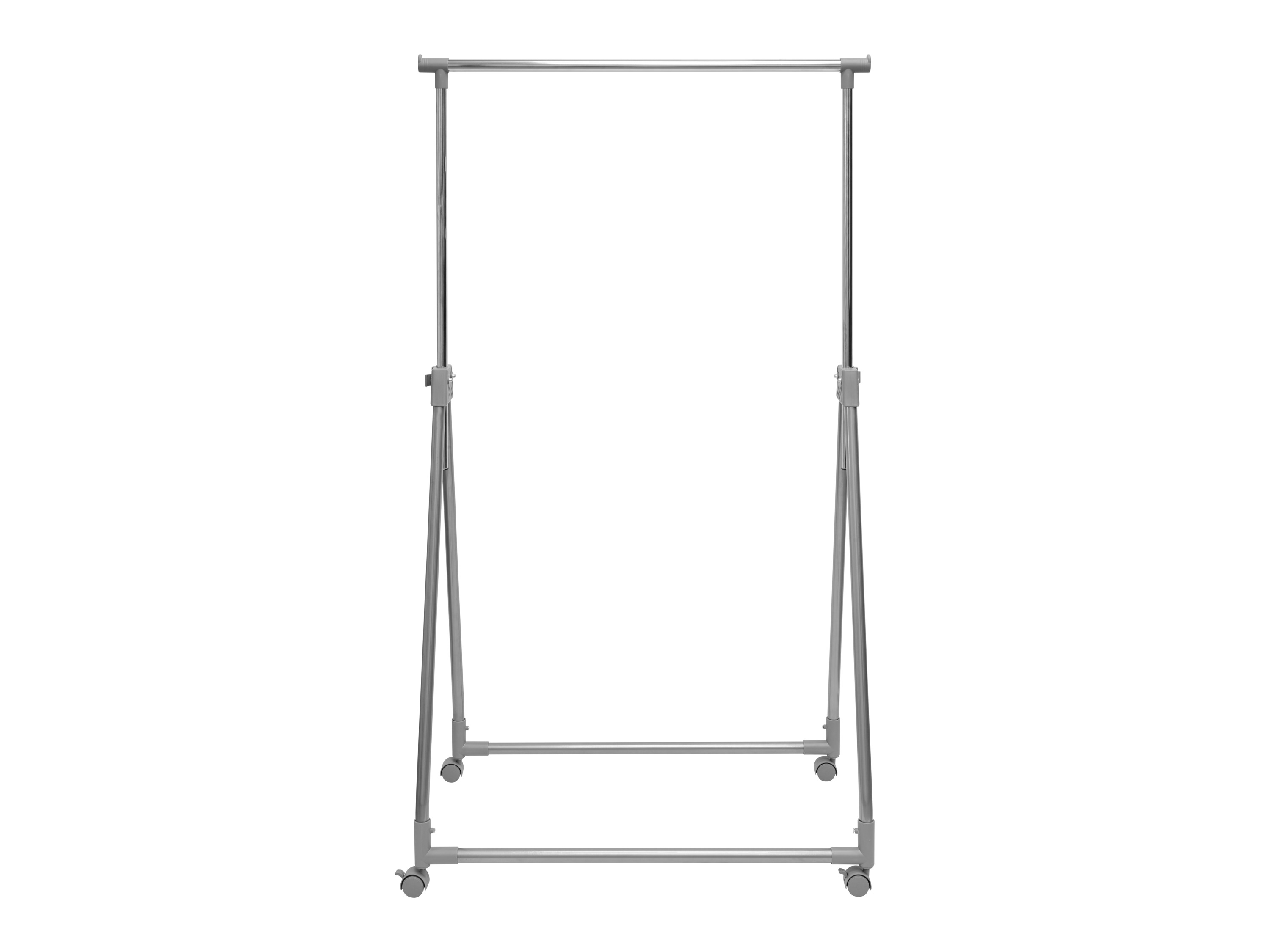 LIVARNO home Wieszak na ubrania, składany, mobilny z 4 kółkami, regulacja wysokości 98-160 cm, stal, tworzywo sztuczne, maks. obciążenie 15 kg