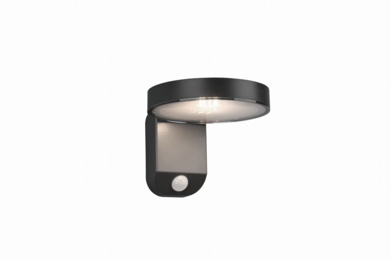 Kinkiet solarny z czujnikiem RL Posedas antracyt LED 5W 3000K 290lm IP44 wym: 12 x 15 x 15 cm tworzywo sztuczne - 1 szt.