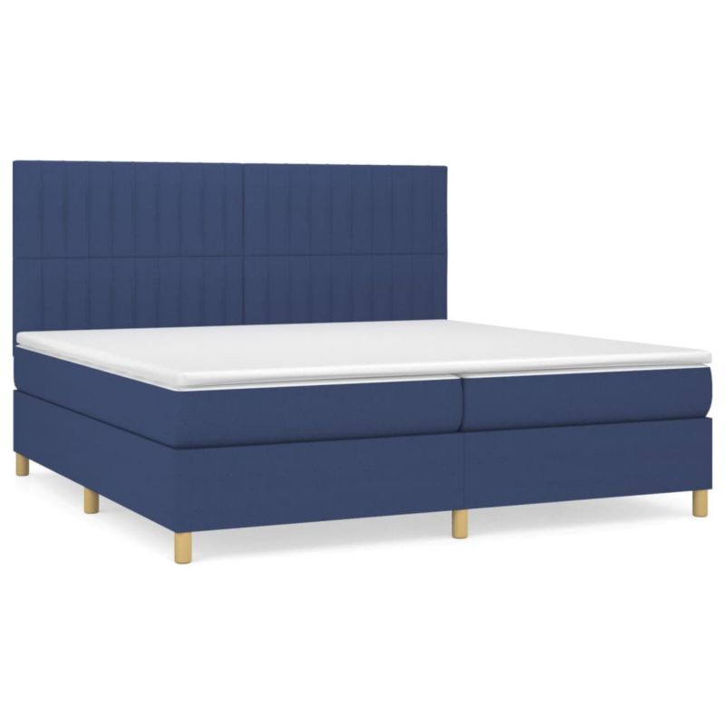 Łóżko kontynentalne WaszeMeble 200x200 cm niebieskie WM-3142527 1 szt.