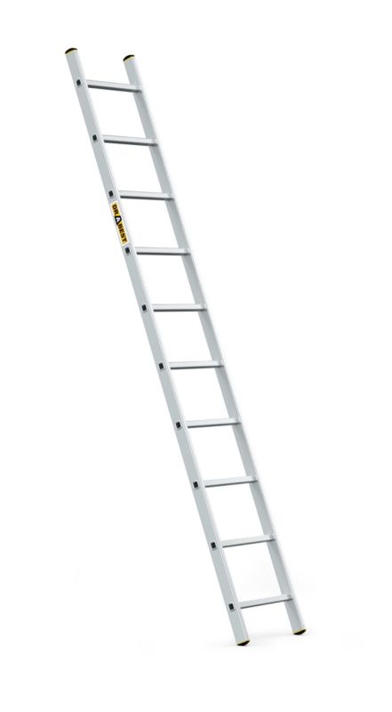 Drabina aluminiowa profesjonalna przystawna DRABEST 1x10 stopni 1szt.
