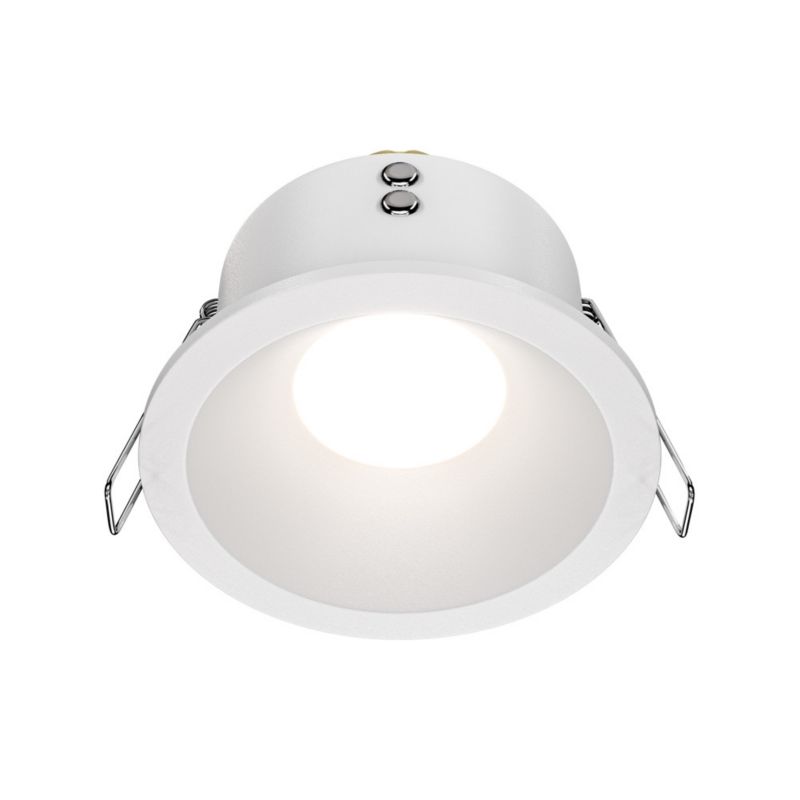 Oprawa sufitowa wpuszczana Maytoni Zoom łazienkowa biała 1 x GU10 x 50W IP65 wym: 4,5 x 8,5 x 8,5 cm okrągła - 1 szt.