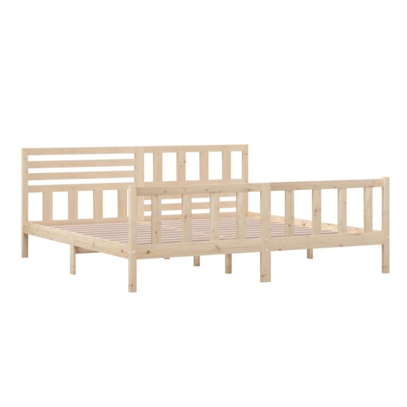 Łóżko drewniane WaszeMeble 200x200 cm brązowe WM-3101173 1 szt.