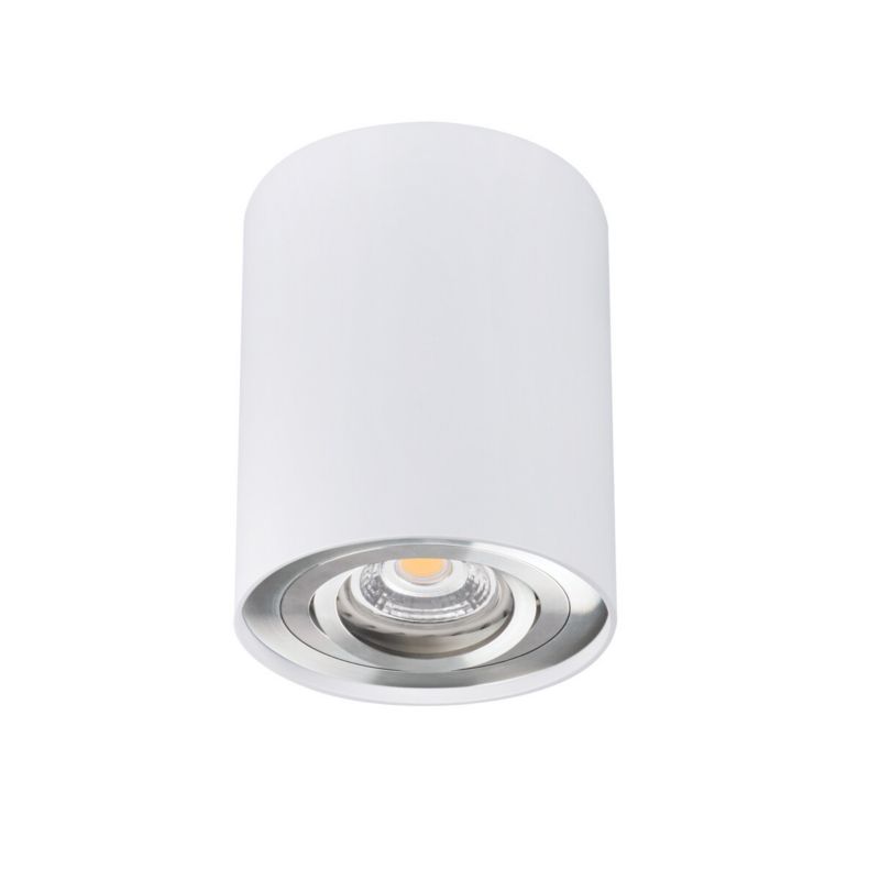 Oprawa sufitowa Kanlux Bord biało-srebrny 1 x GU10 x 10W IP20 wym: 12,5 x 9,5 cm - 1 szt.