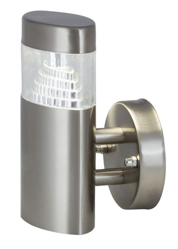 Kinkiet ścienny zewnętrzny Rabalux Detroit chrom satynowany-przezroczysty LED 6W 4000K 450lm IP44 wym: 15 x 10 x 10 cm - 1 szt.