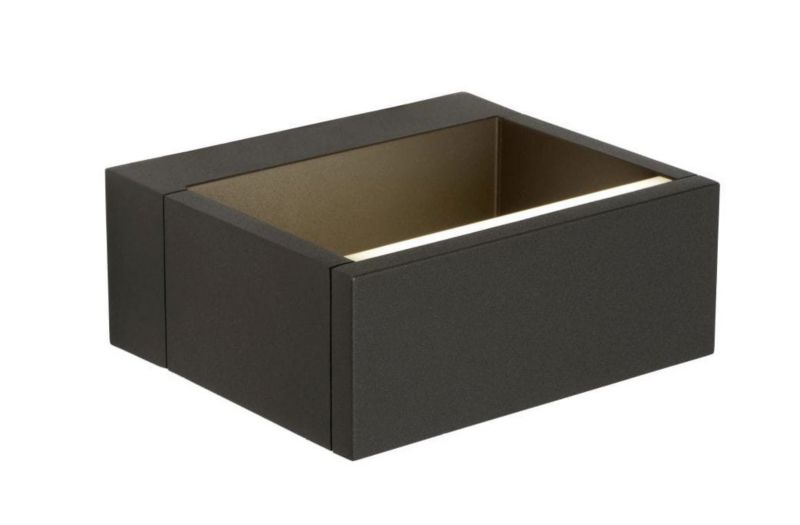 Kinkiet ścienny zewnętrzny Lucide Goa czarno-antracytowy LED 6W 3000K 350lm IP54 wym: 6 x 15 x 13 cm aluminium - 1 szt.