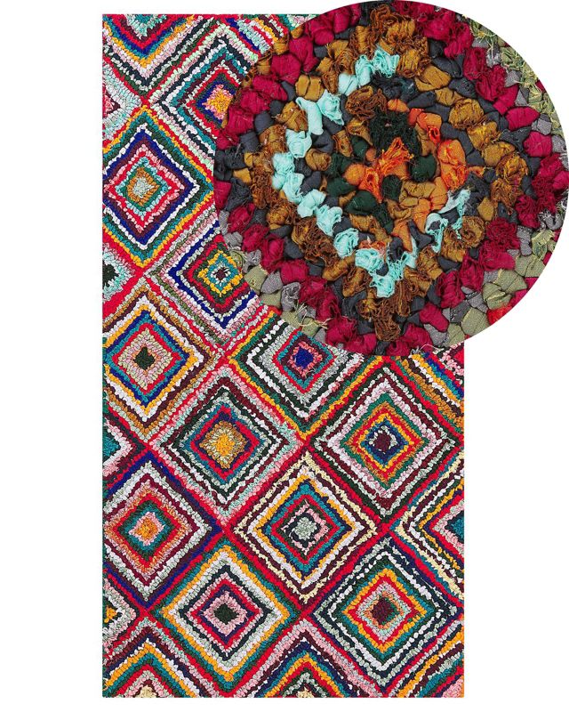 Dywan bawełniany 80 x 150 cm wielokolorowy Kaiseri 1 szt.