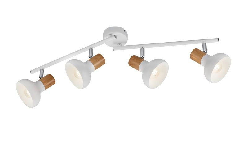 Lampa sufitowa RL Latika biała jasne drewno wym: 18 x 71 x 13 cm 4xE14 x 10W 1 szt.