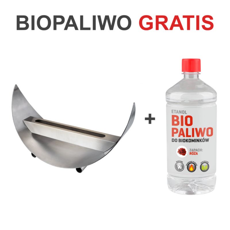 Biokominek DuraHealth BK-TT23 OMEGA 50x25x22 cm w zestawie zagaszacz paliwo GRATIS 1 szt.