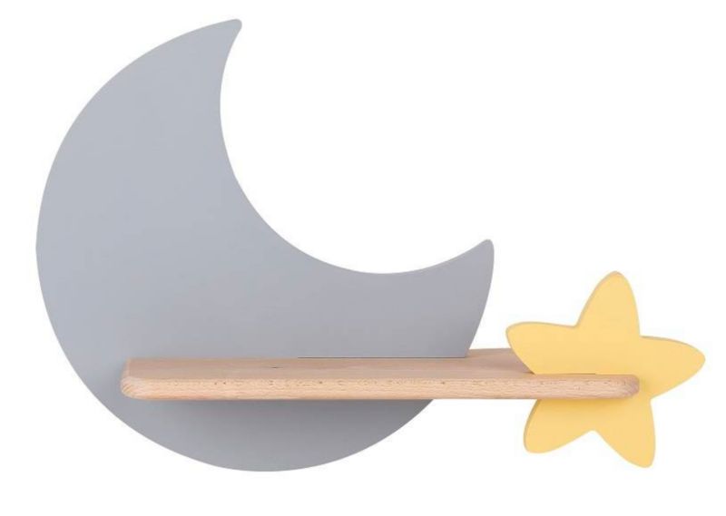 Kinkiet Candellux Moon jasne drewno i szary LED 5W 4000K 250lm IP20 wym: 27,5 x 39,5 x 12 cm - 1 szt.