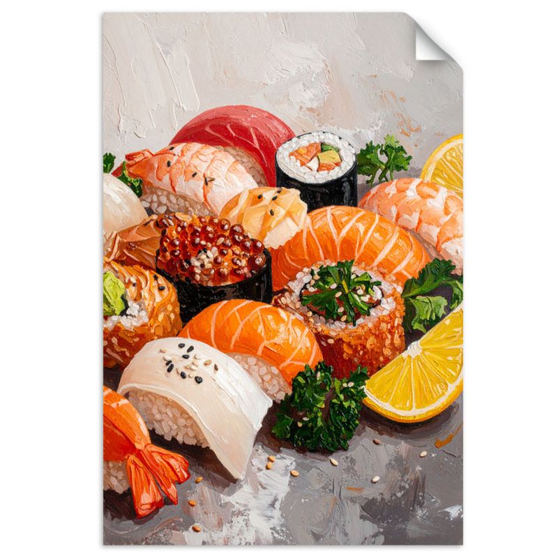 Naklejka na ścianę Feeby Kolorowe Sushi 90x130cm 1szt