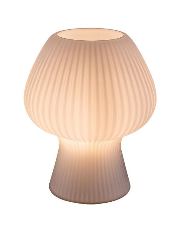 Lampka stołowa Rabalux Vinelle biała 1 x E14 x 60W IP20 wym: 18.5 x 14.5 x 14.5 cm szkło - 1 szt.