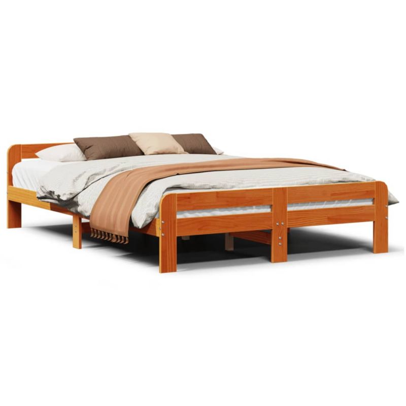 Łóżko drewniane WaszeMeble 150x200 cm brąz WM-855471 1 szt.