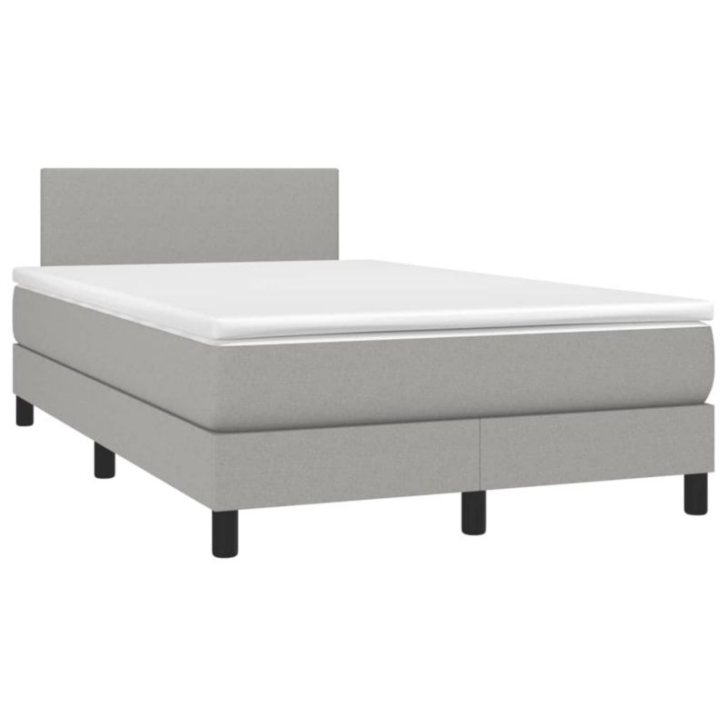 Łóżko kontynentalne WaszeMeble 120x200 cm jasnoszare WM-3132981 1 szt.